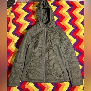 Spyder Forest Green Hooded Puffer Jacket